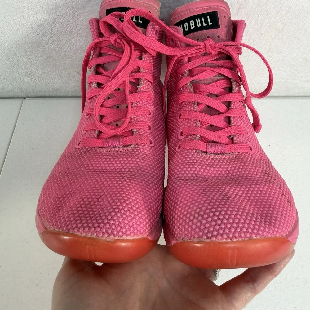 NOBULL No‎ Bull Women 8 High Top Sneaker Trainer Pink SuperFabric Training Shoes - Picture 7 of 13